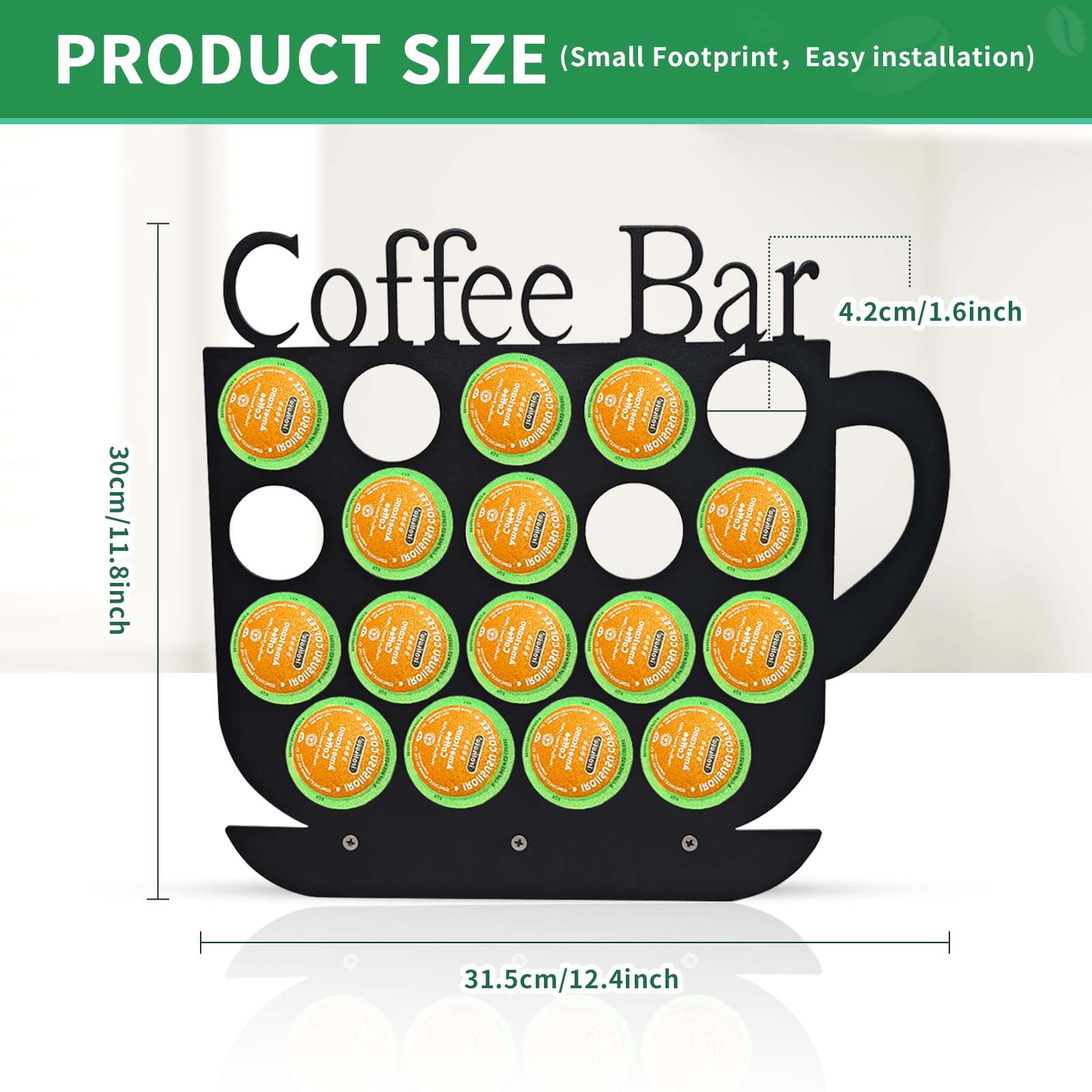 KingLive K Cups Holder metal stand adds sturdy, stylish counter storage.