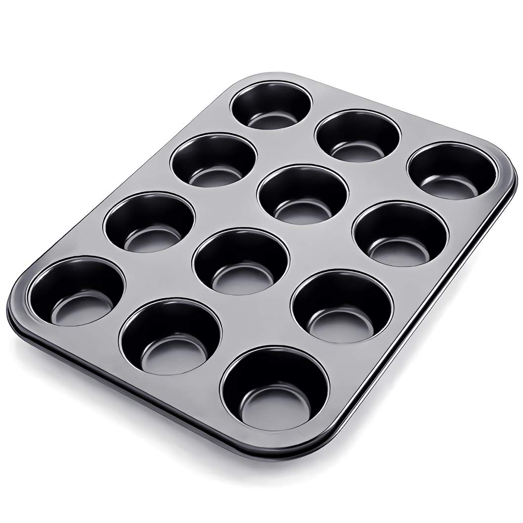 Kingrol 3-piece muffin pans set designed for even browning across batches