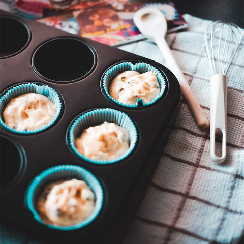 Kingrol muffin pans 1-1/8 inch depth for topped muffins and quiches