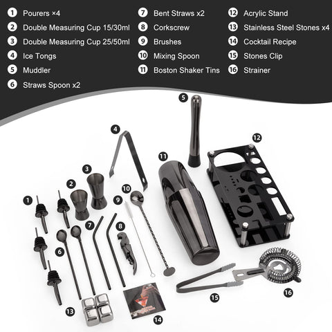 KINGROW stainless steel bartending tools showcase durable, rust-resistant design