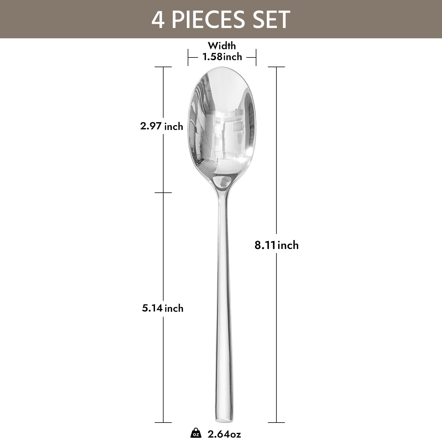 KINGSTONE 18/0 forged stainless steel spoons for durable everyday use