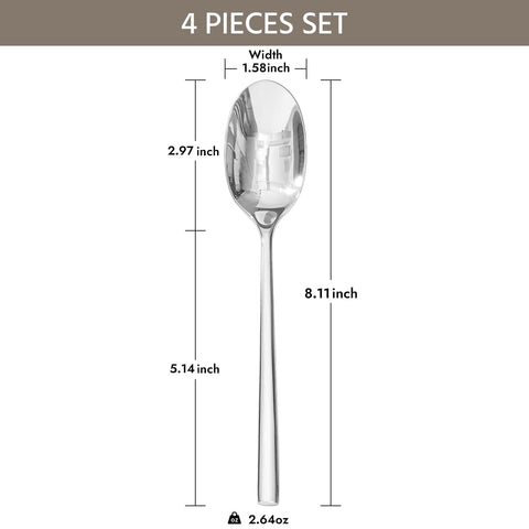 KINGSTONE 18/0 forged stainless steel spoons for durable everyday use