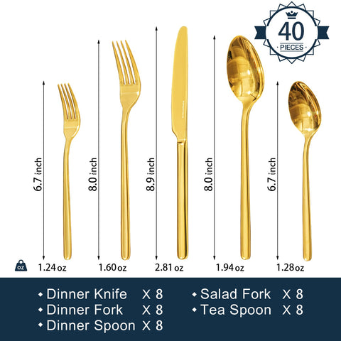 KINGSTONE 18-10 gold stainless steel construction ensures durability for daily use