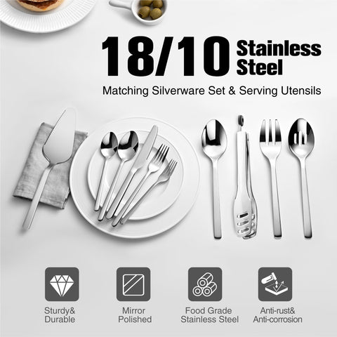 Kingstone 18-10 stainless steel with thickened handles for comfortable grip.