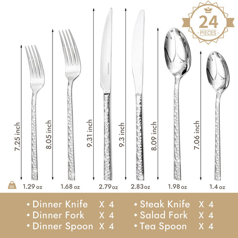 Kingstone 24-piece dinner forks add sturdy, polished touch to meals and gatherings.