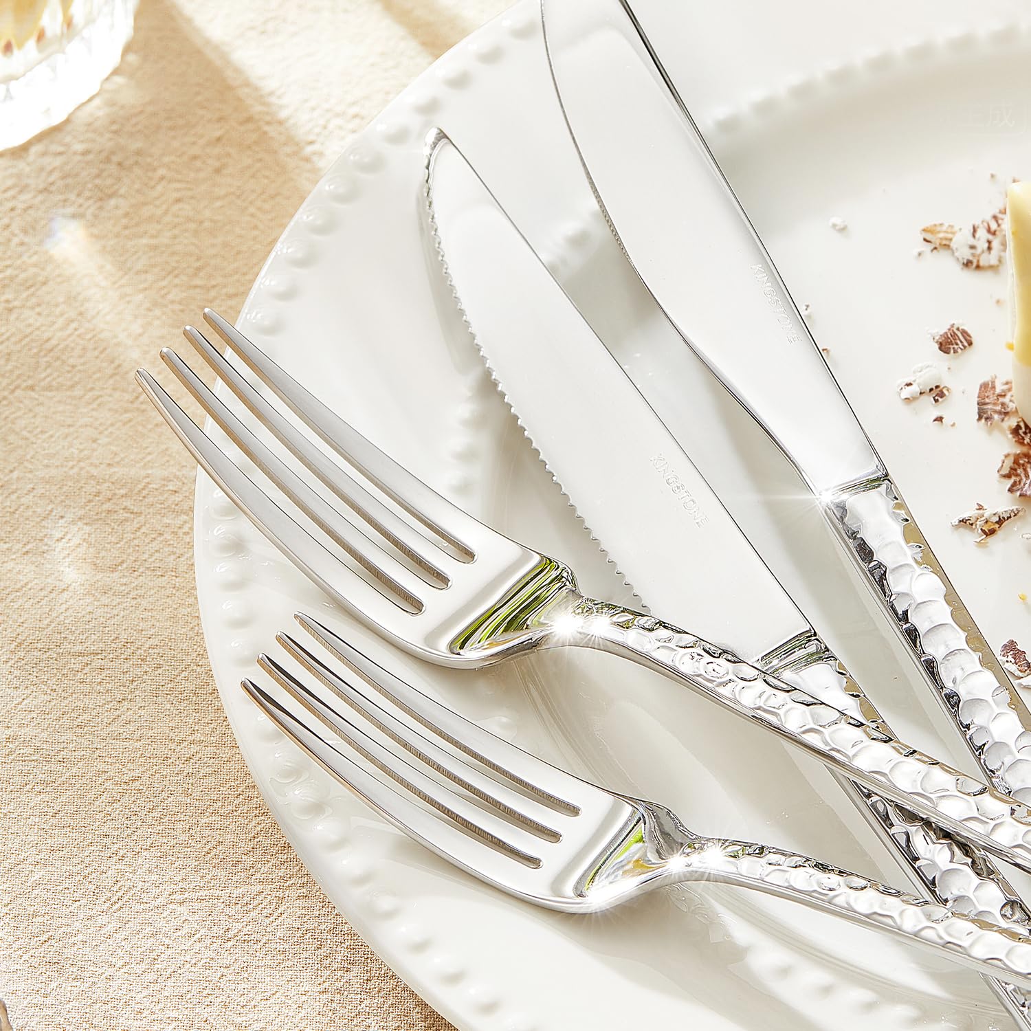 Kingstone 24-piece salad forks help portion control and stylish serving.