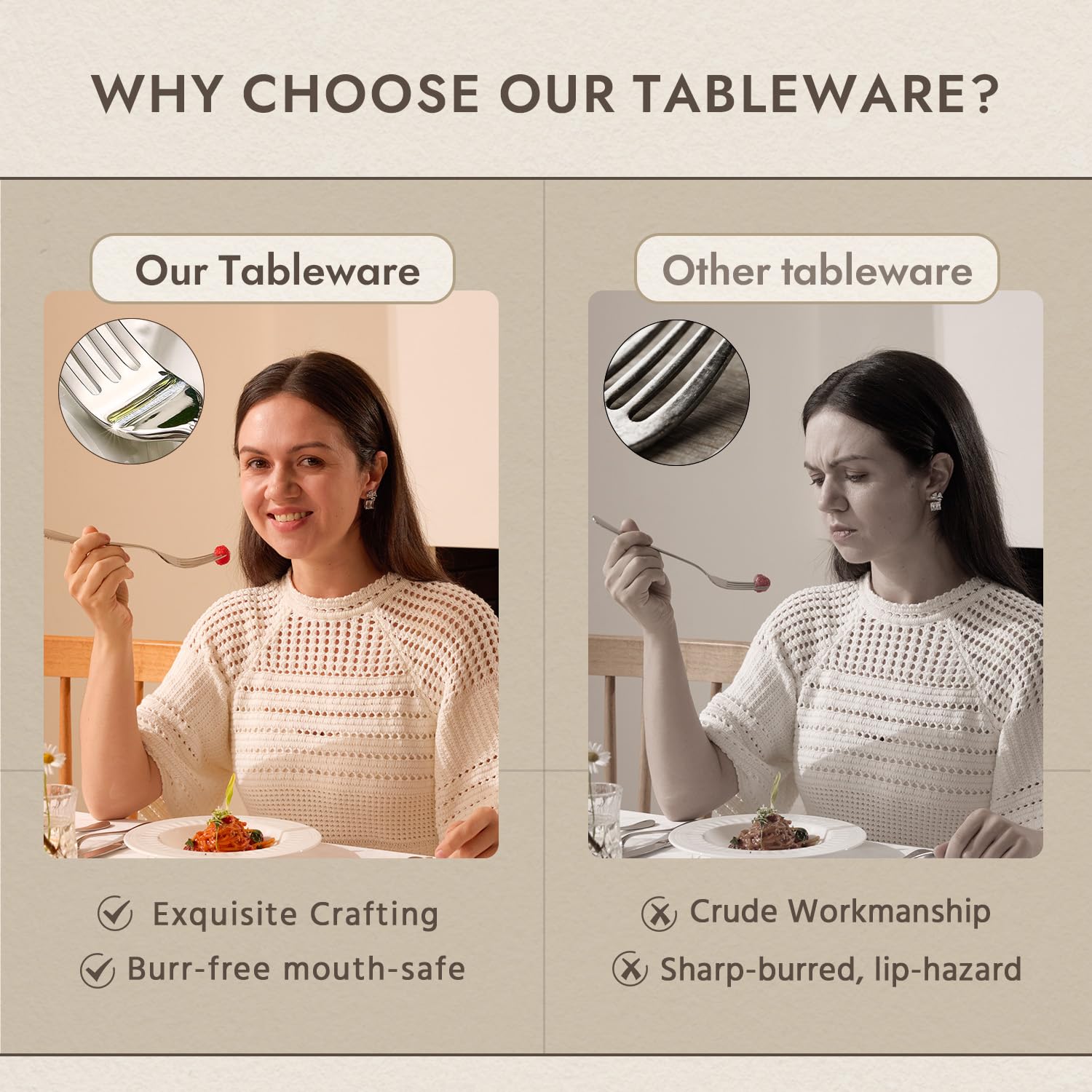 Kingstone salad fork ideal for crisp greens and stylish plating.