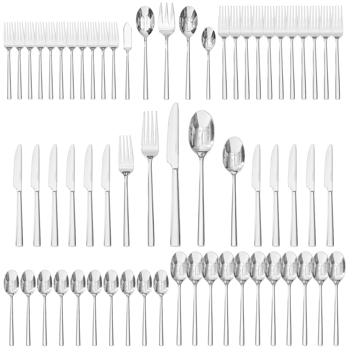 Kingstone 65-piece silverware set packaging photo shows gifting-ready presentation.