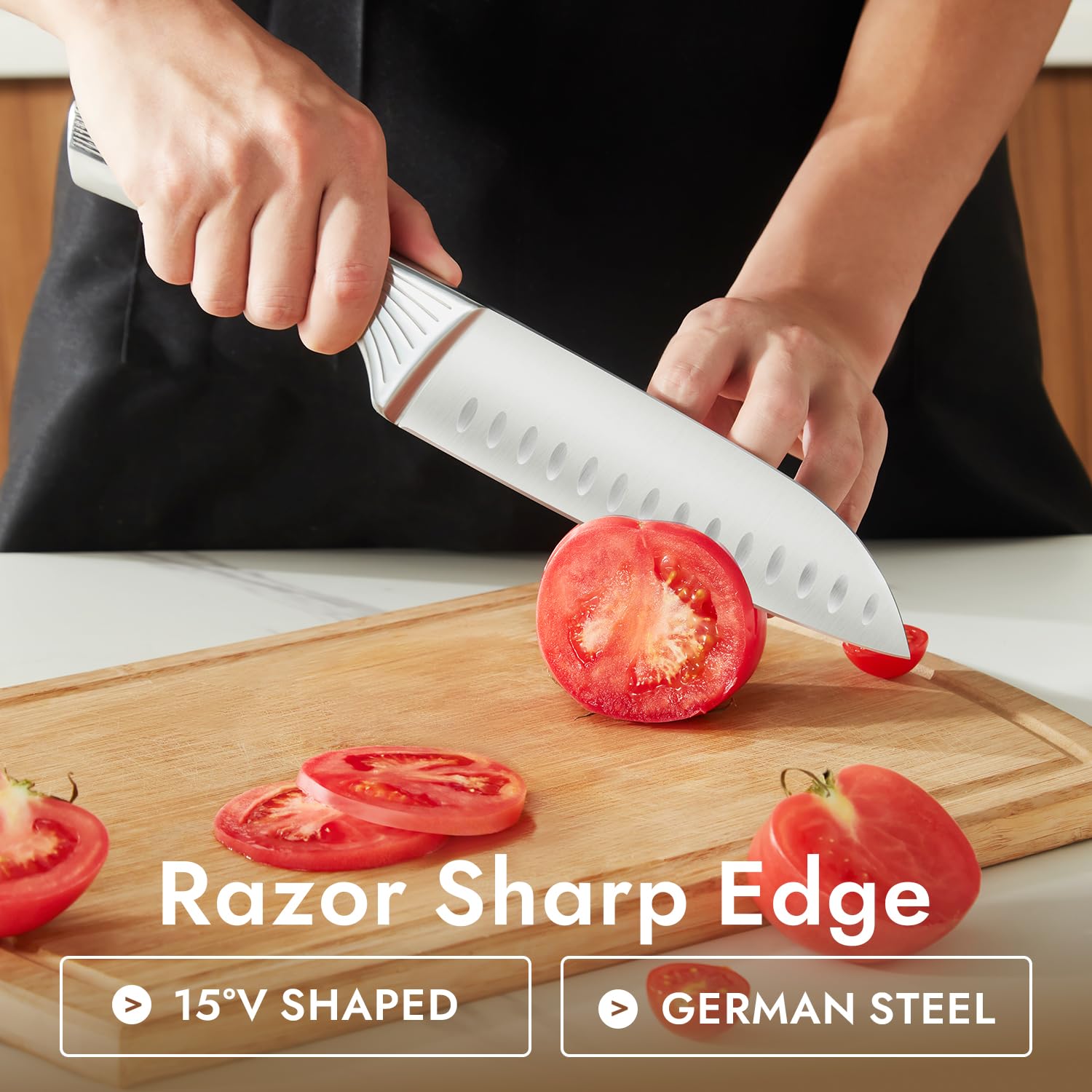 KINGSTONE 6-inch steak knife with balanced grip for carving