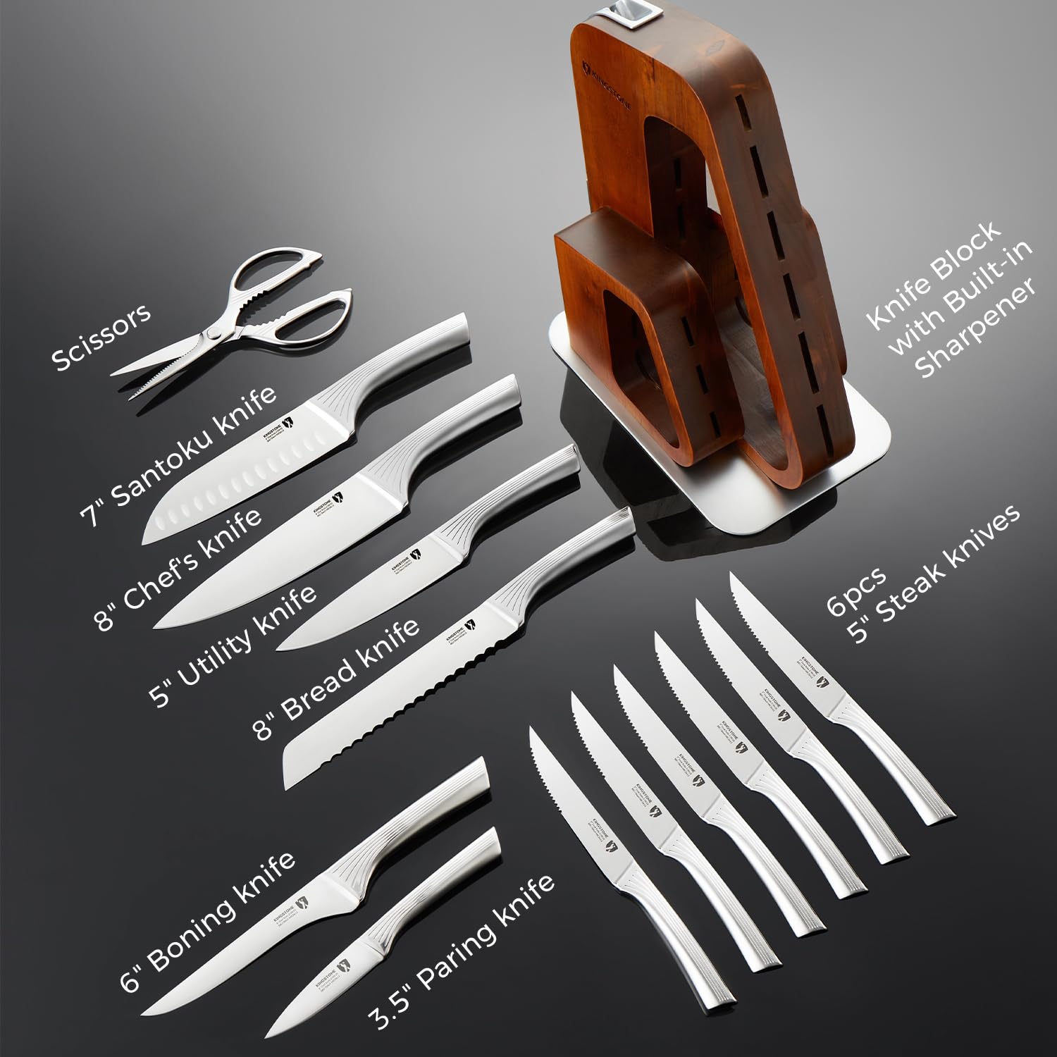 KINGSTONE 8-inch chef knife ready for precise chopping