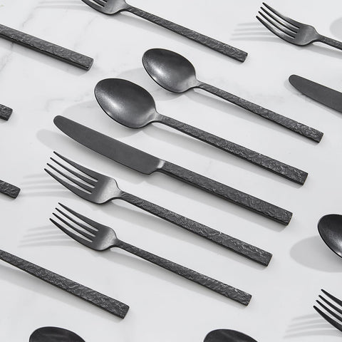 KINGSTONE black hammered teaspoon great for coffee and desserts
