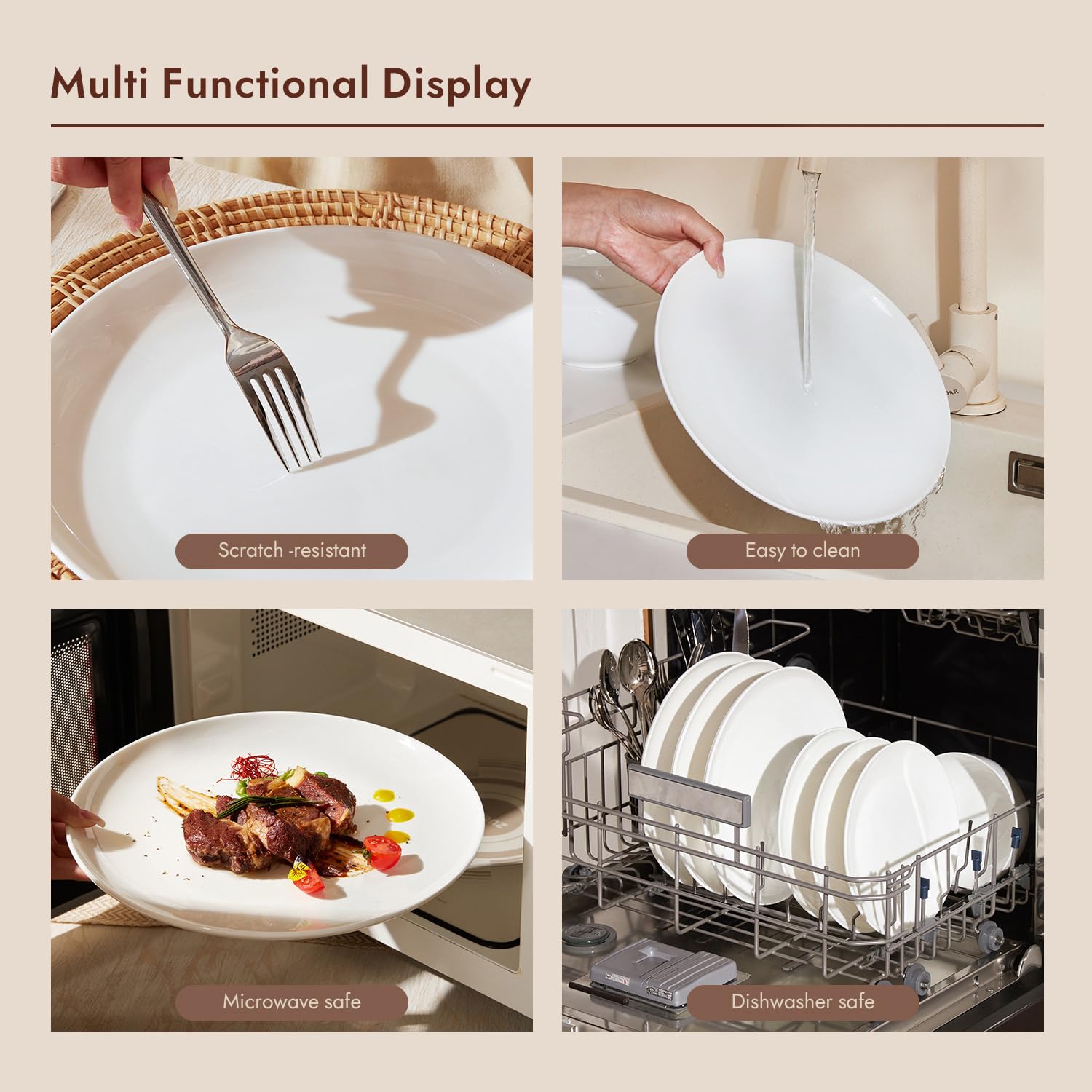 KINGSTONE dishwasher and microwave safe set in kitchen scene