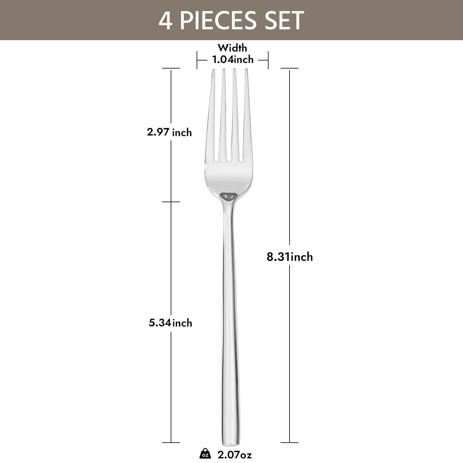 Kingstone forged stainless steel 18-0 dinner forks ensure lasting durability