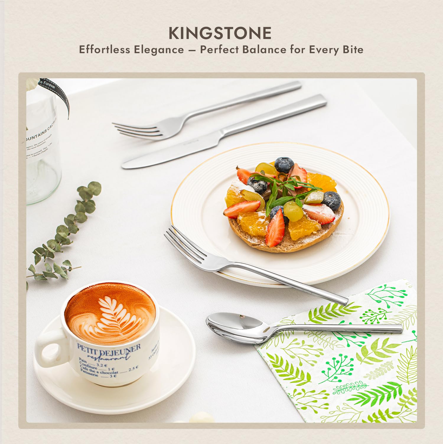 Kingstone dinner forks with a modern design that complements contemporary kitchens