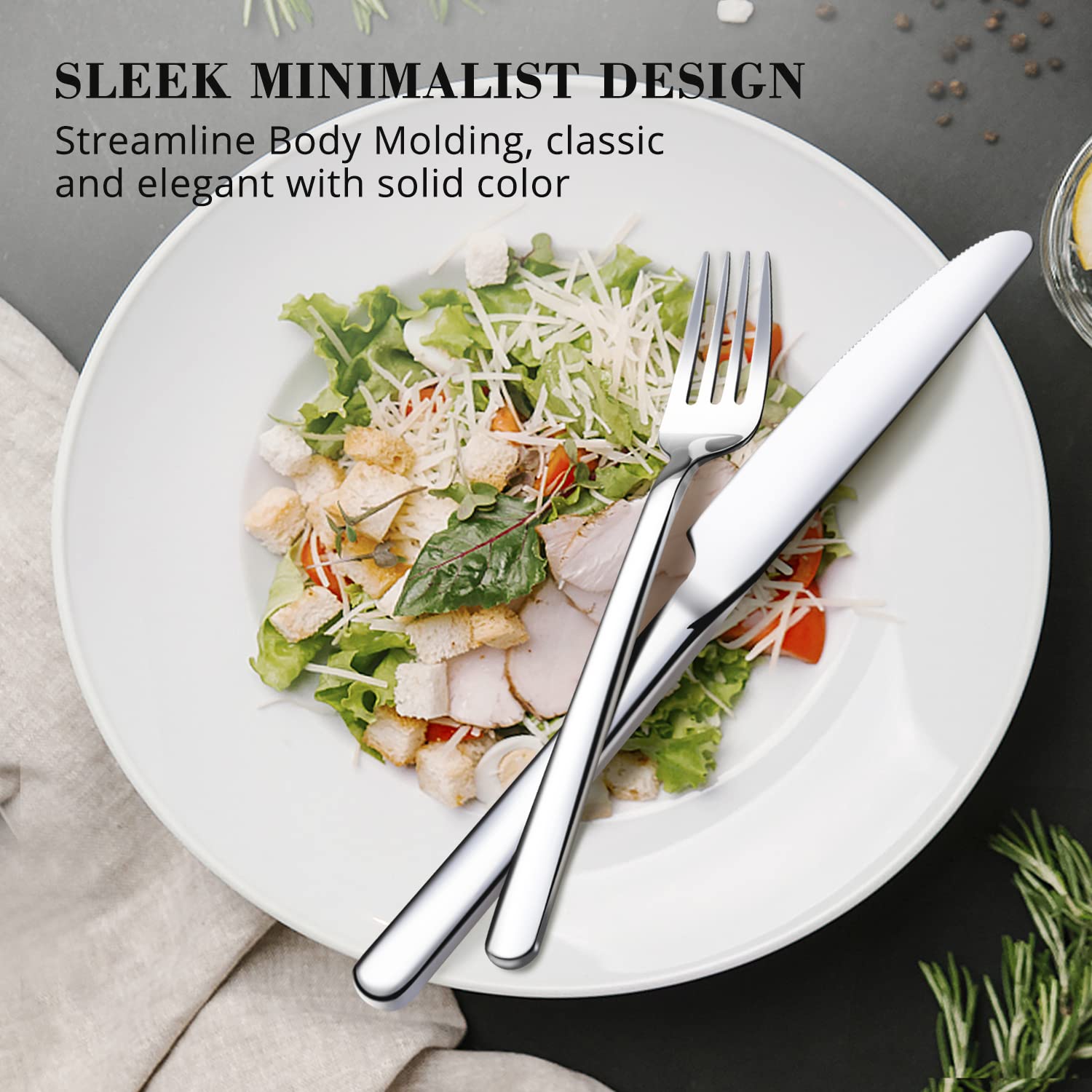 KingStone flatware shown as dishwasher-safe for convenient cleanup