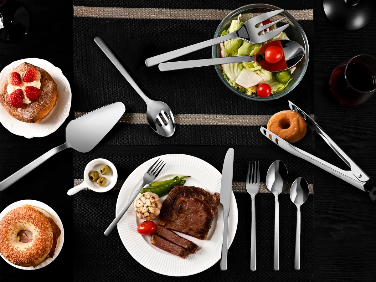 Kingstone dishwasher-safe flatware shown for quick and simple cleanup.