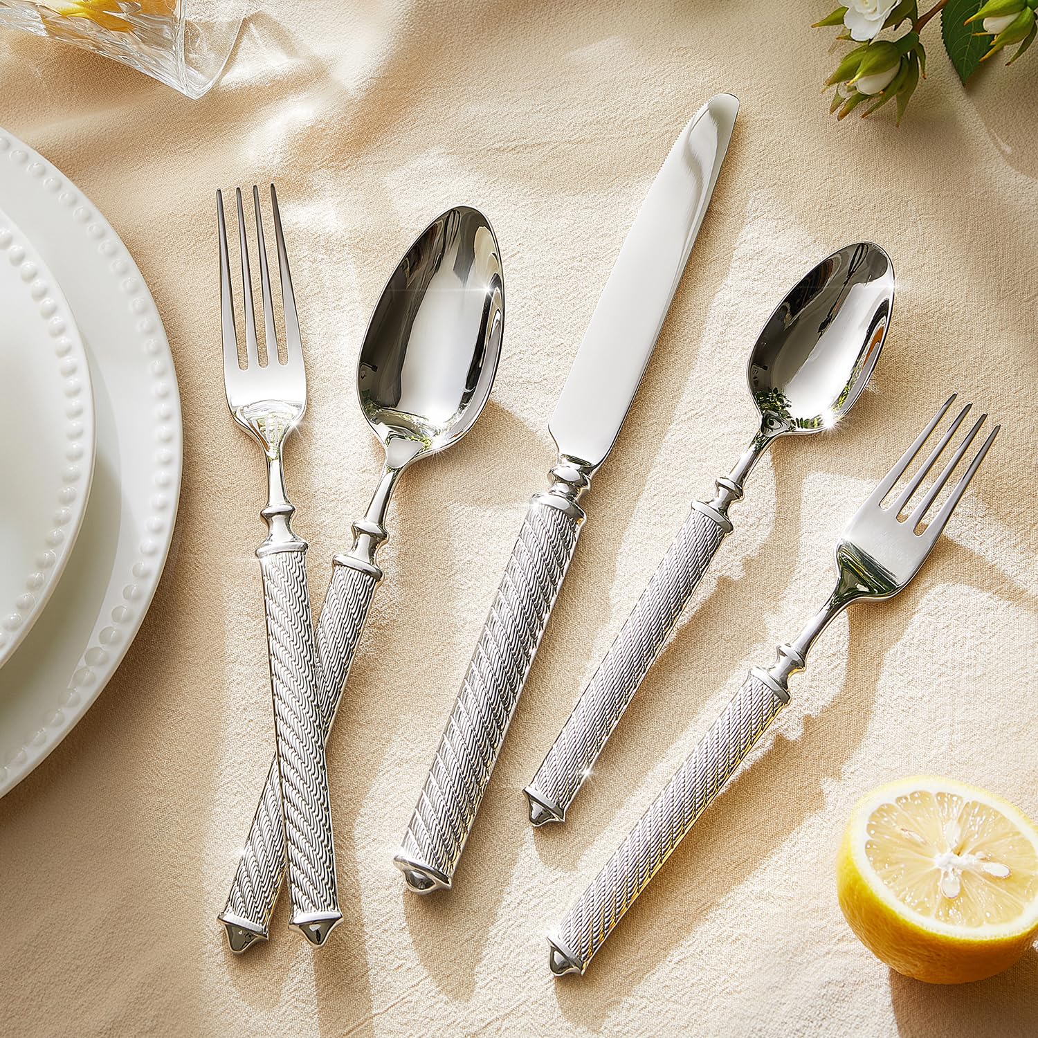 KINGSTONE dishwasher-safe flatware for easy cleanup