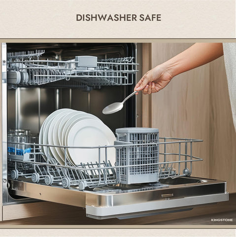 KINGSTONE family dining scene illustrates generous forks for larger plates.
