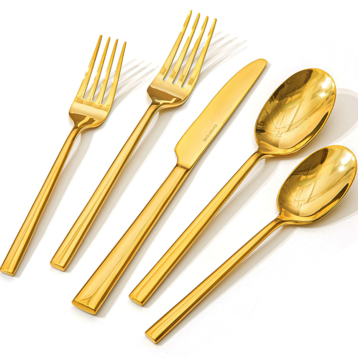 Kingstone Gold Silverware Set dinner knife with mirror finish for elegant daily dining