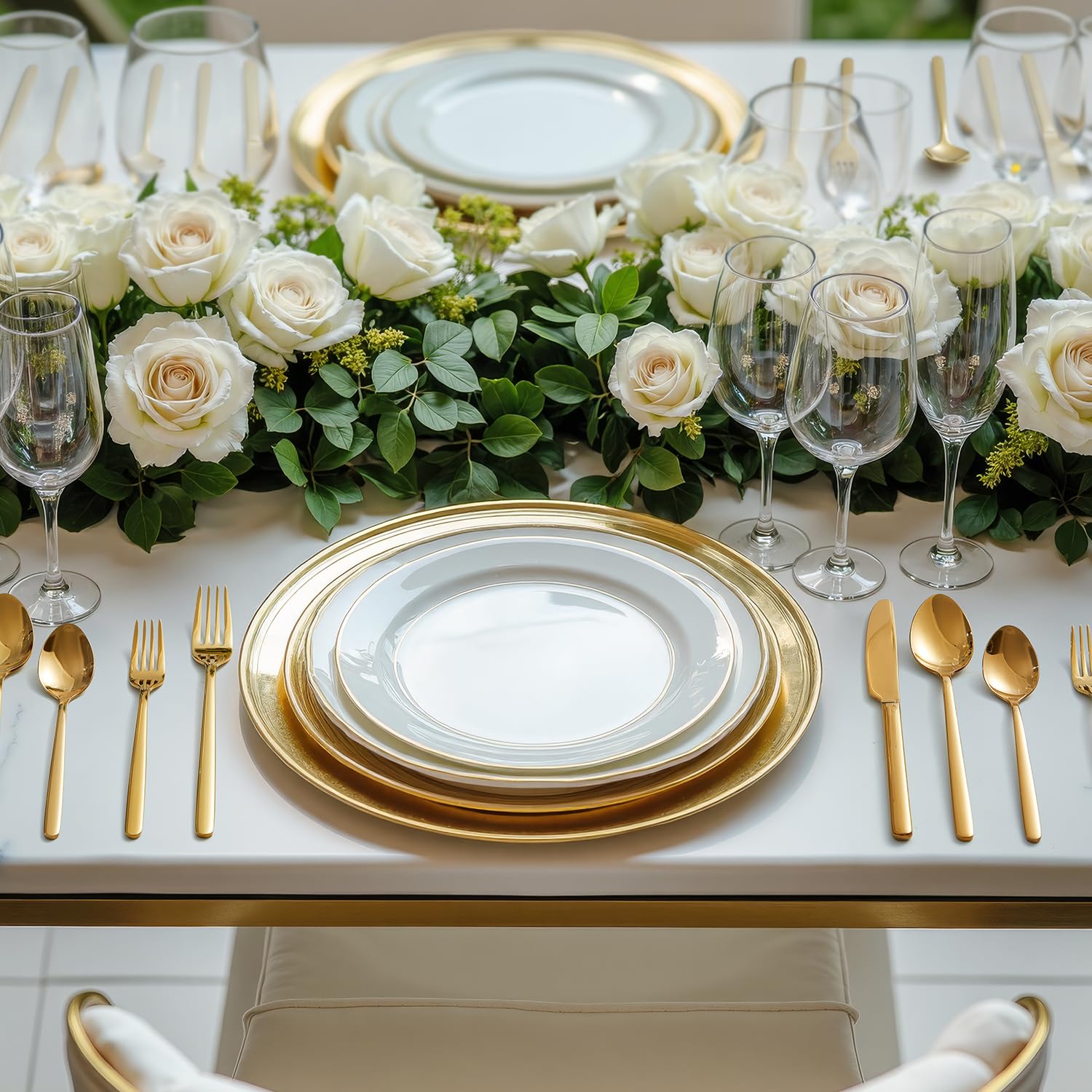 KingStone gold salad fork adds elegance to salads.