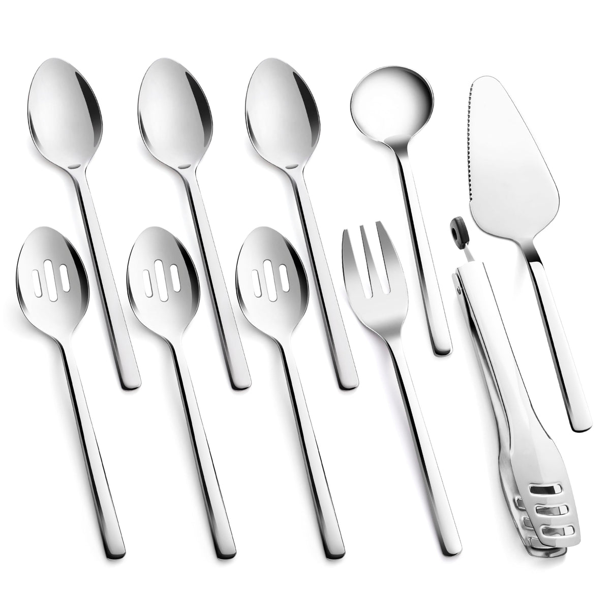 KINGSTONE large hostess serving utensils set displayed for an elegant buffet