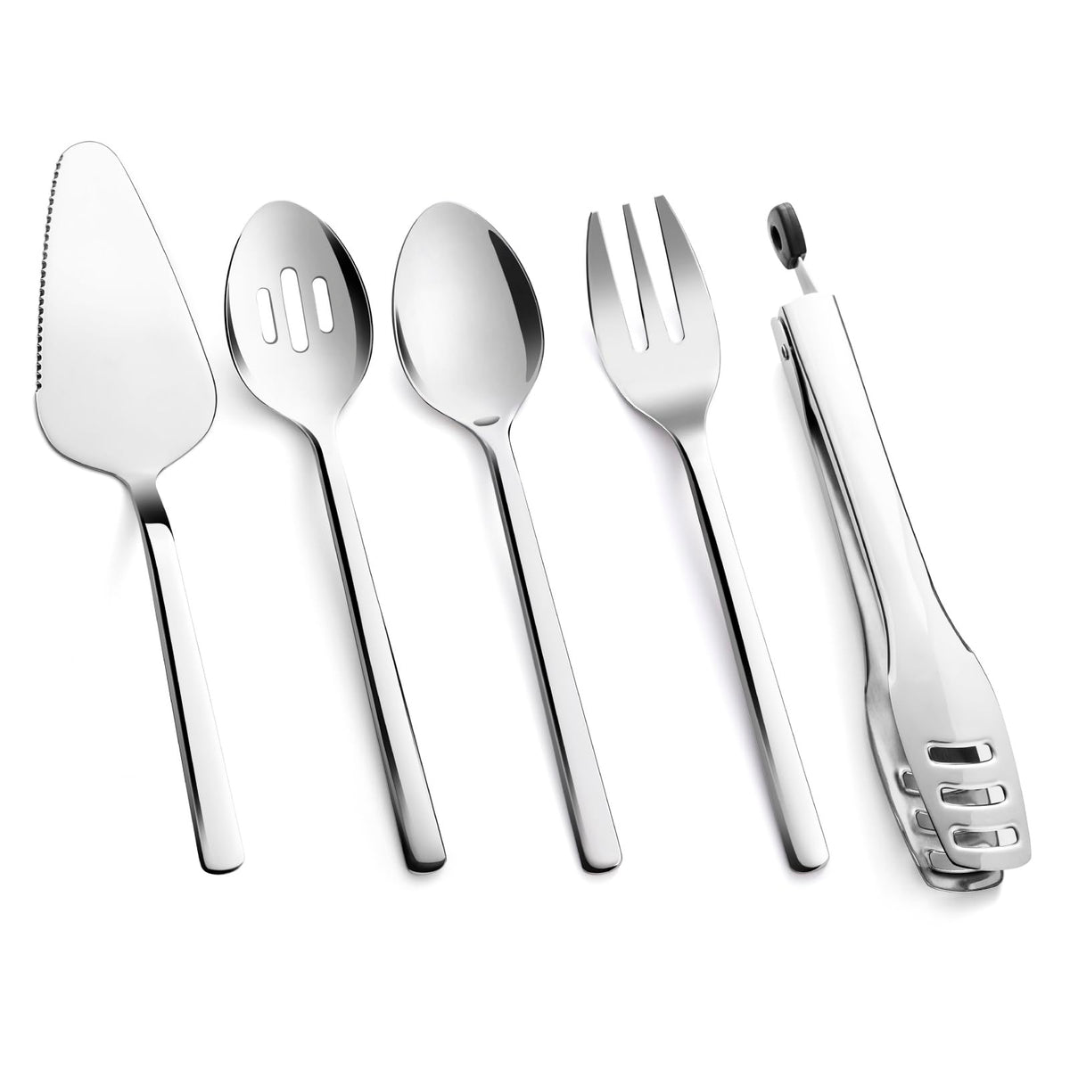 KINGSTONE slotted spoon in gleaming stainless steel ideal for draining sauces at buffets.