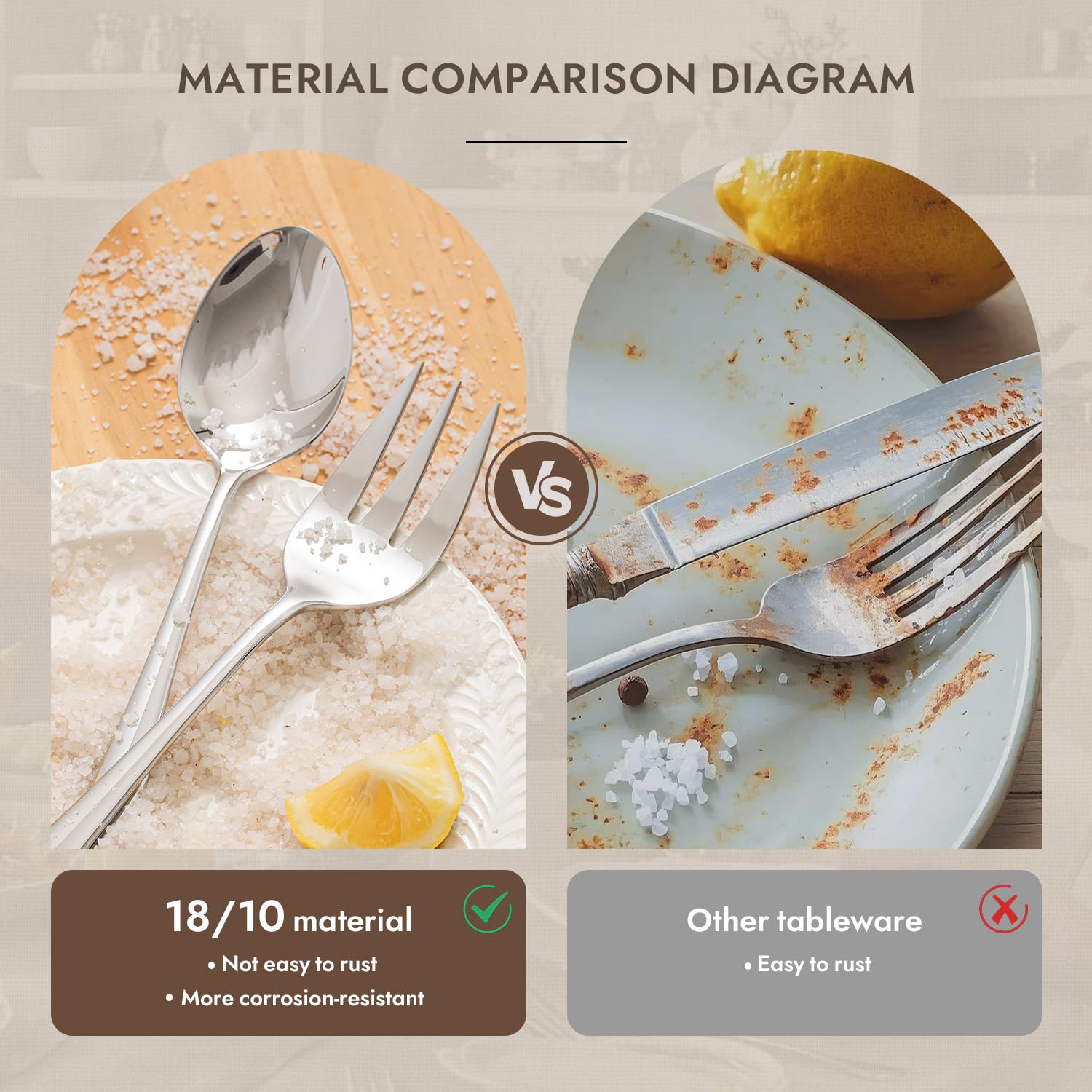 KINGSTONE serving fork and tong for sturdy handling during buffets.