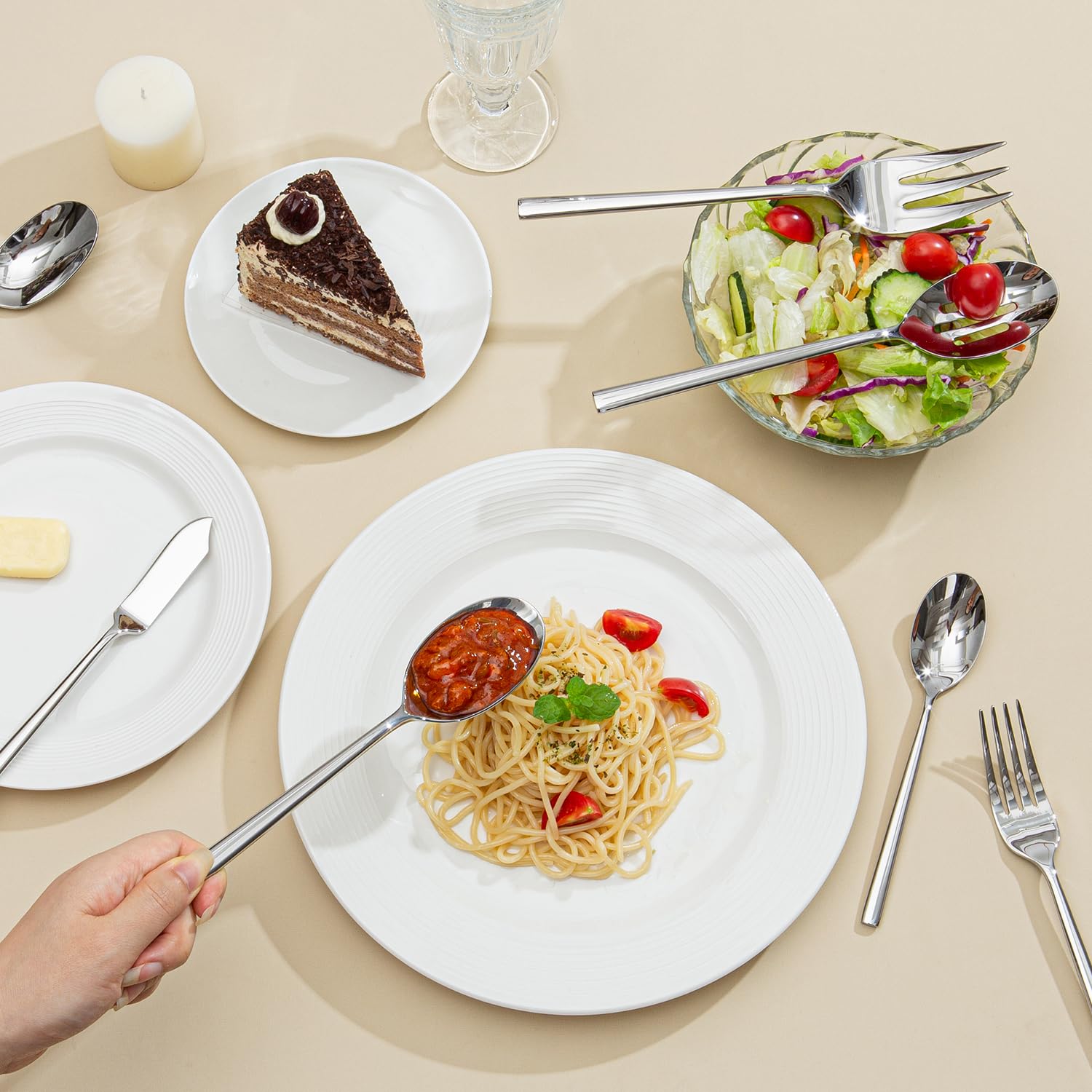 Kingstone serving spoon showcasing generous bowl for serving