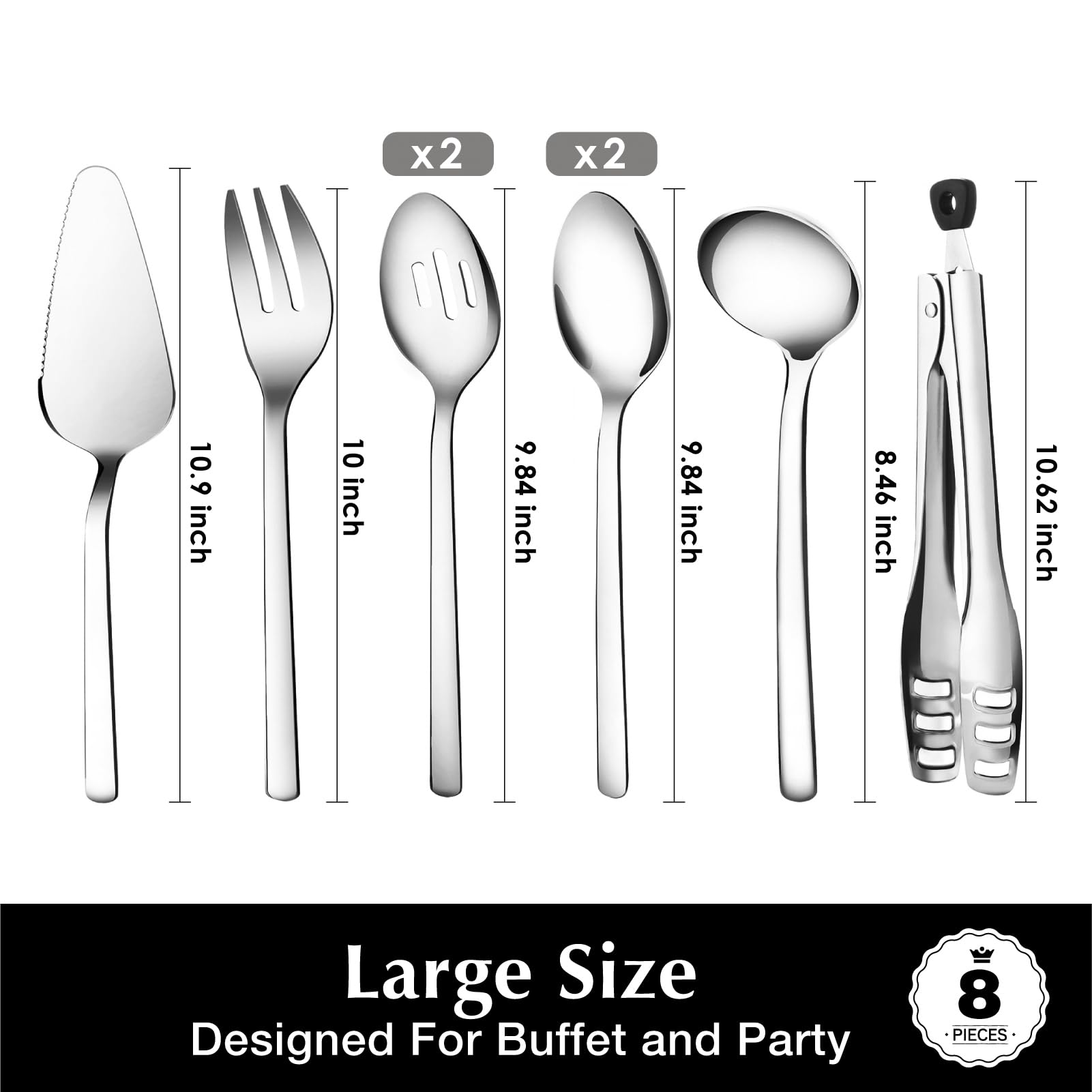 Kingstone serving tongs with precise grip for easy serving.