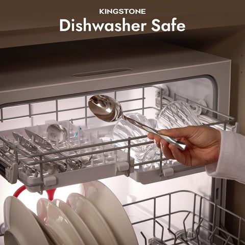 Kingstone 18/10 stainless steel construction delivers durability and rust-resistance.