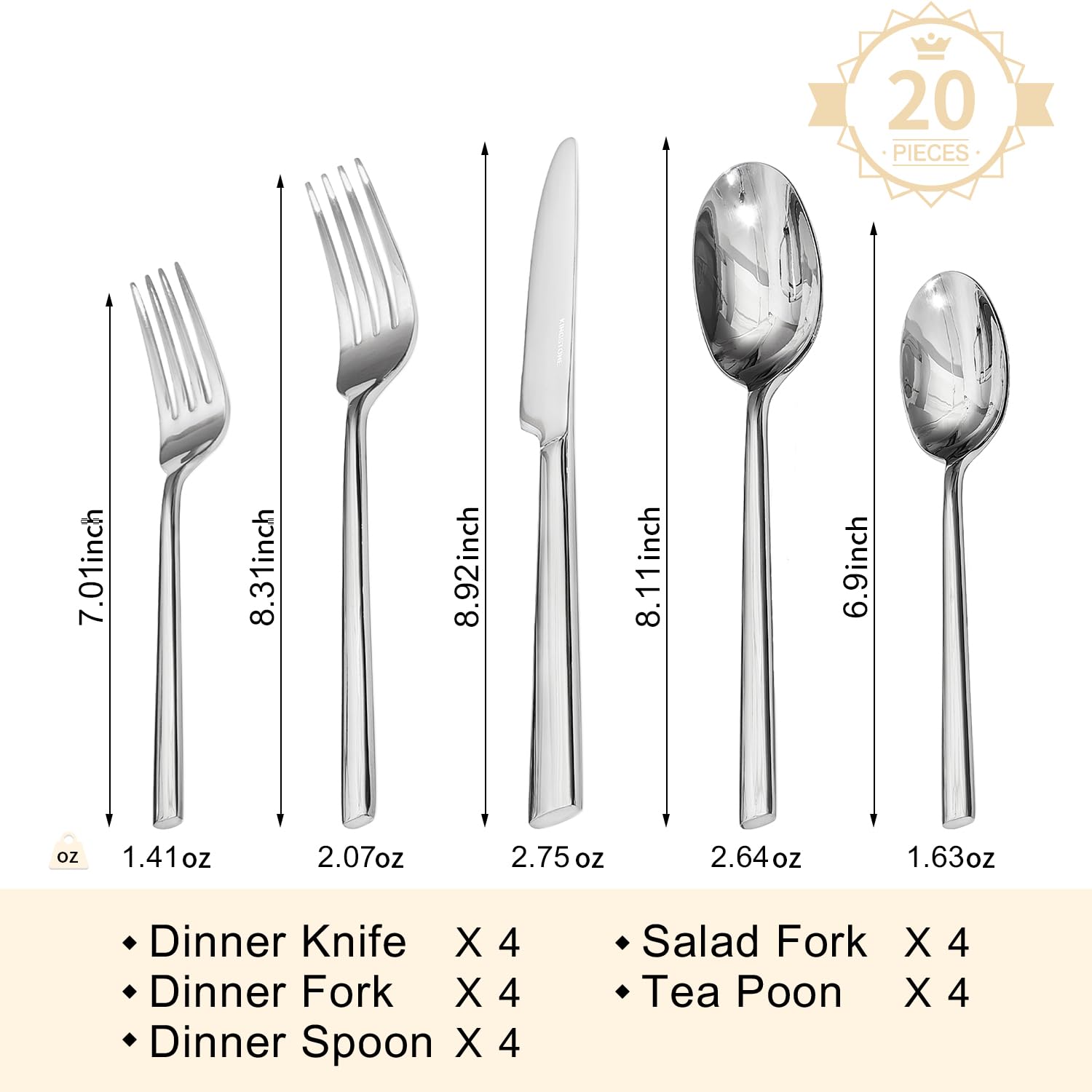 Kingstone dinner forks provide sturdy handling during meals.