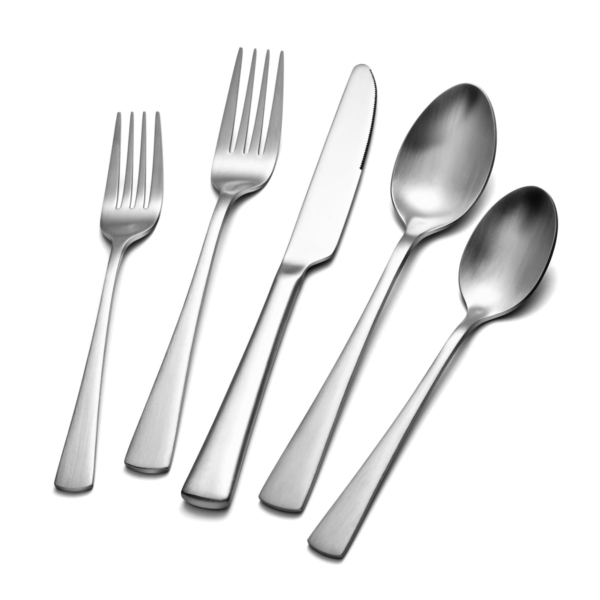 Kingstone 40-piece silverware set for family dining and entertaining.