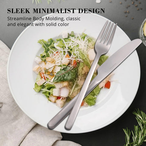 KINGSTONE silverware set dinner spoon 8 inches, smooth edges and shine.