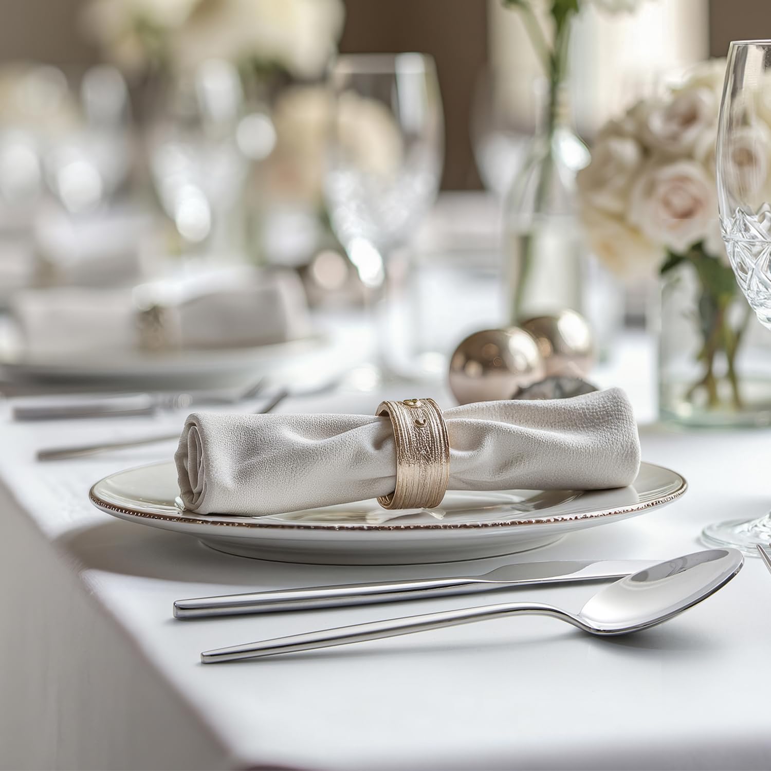Kingstone silverware set for four table setting suited for home and events.