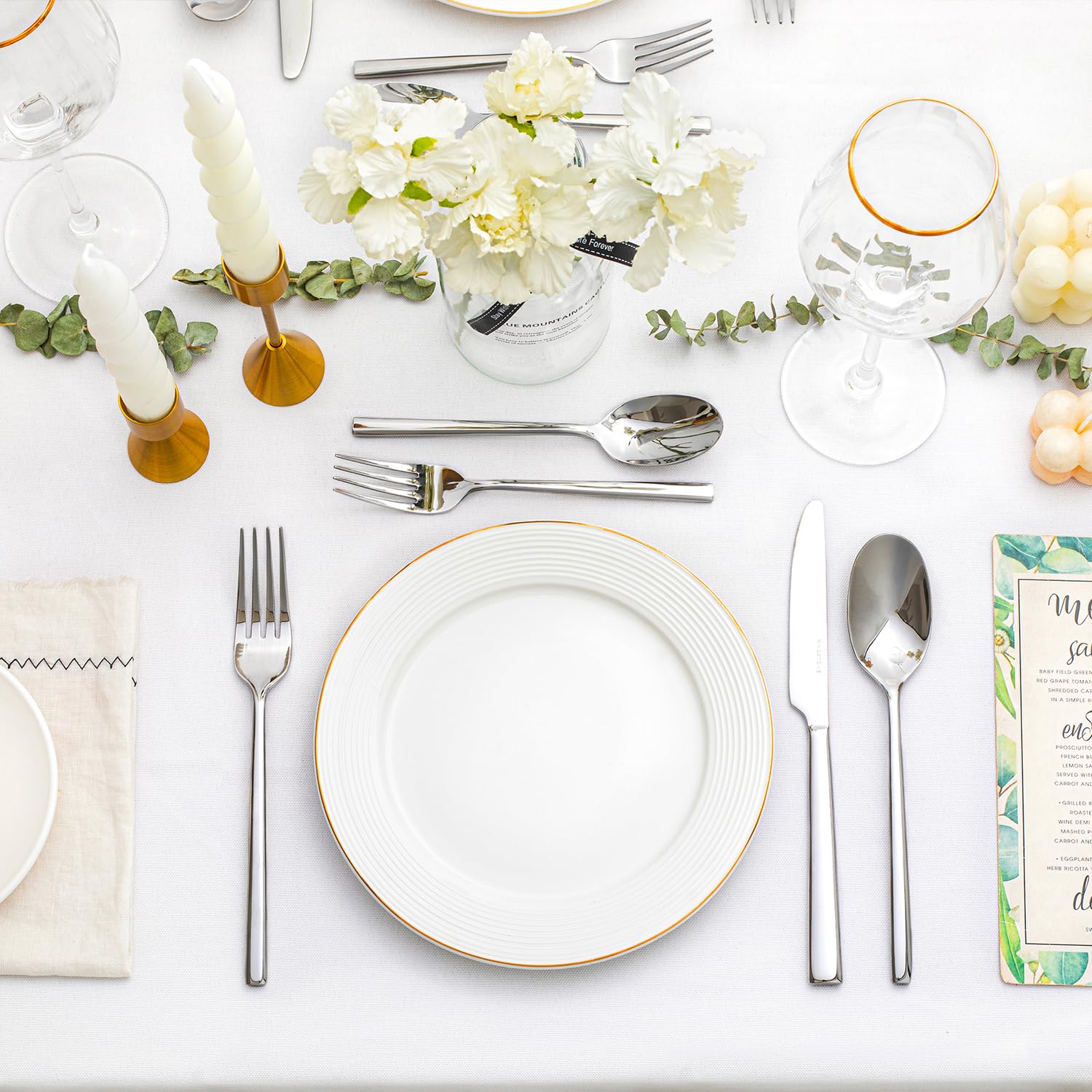 Kingstone mirror finish on flatware for easy care