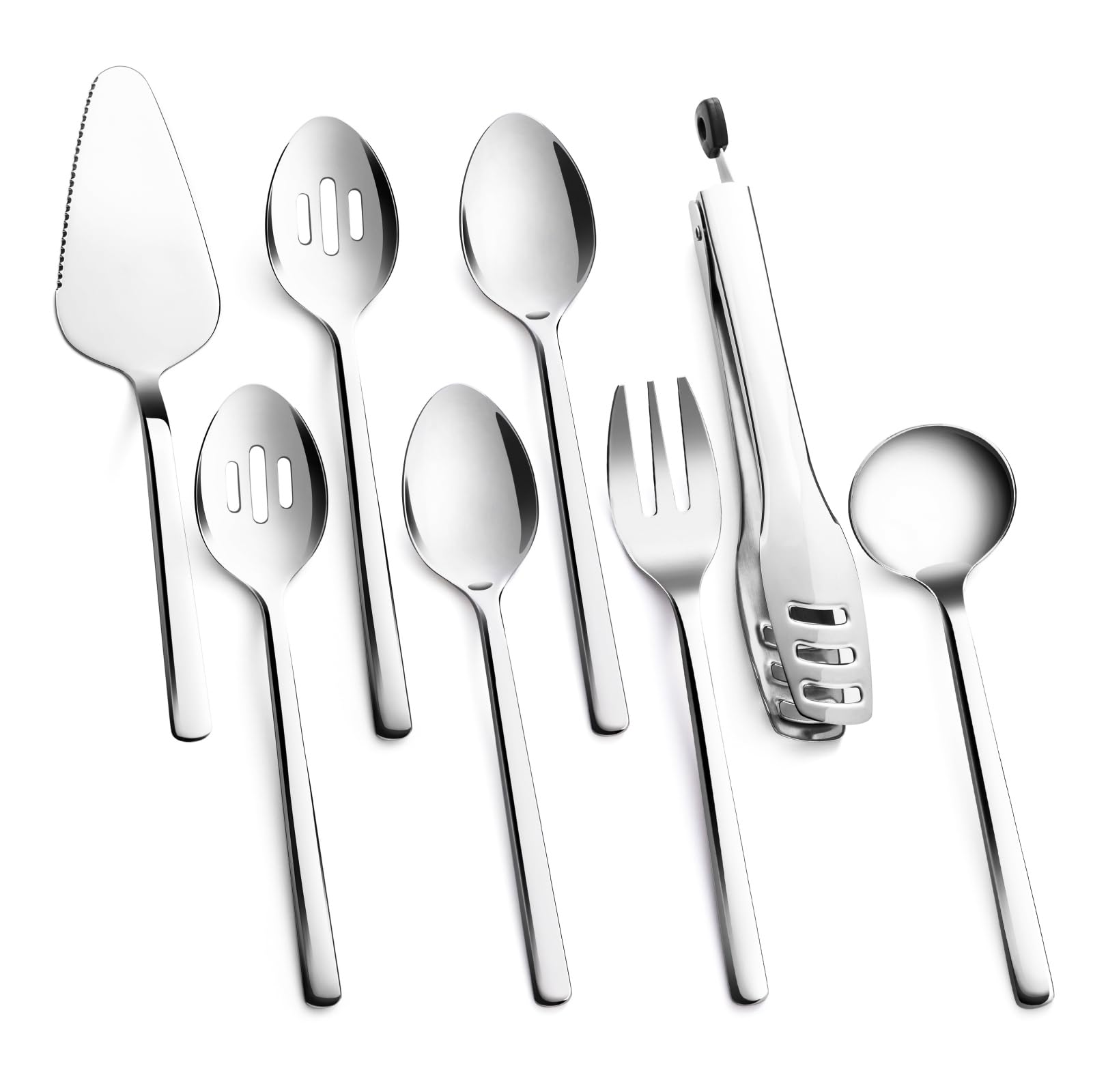 Kingstone slotted spoon for serving with durable 18/10 stainless steel.