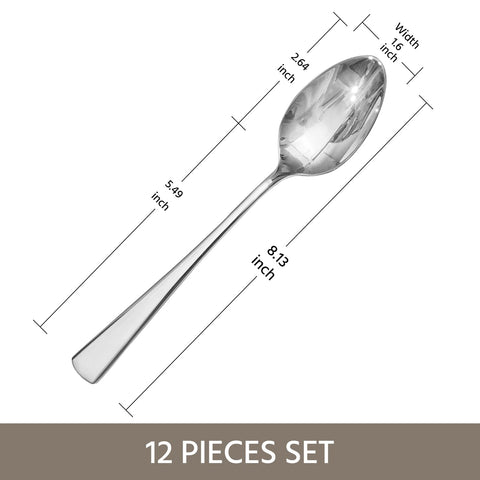 KINGSTONE spoon head dimensions 2.64 by 1.6 inches for ample scooping.