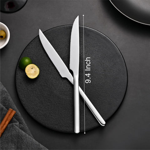 KINGSTONE stainless steel knife set with mirror polish adds elegant table presence.