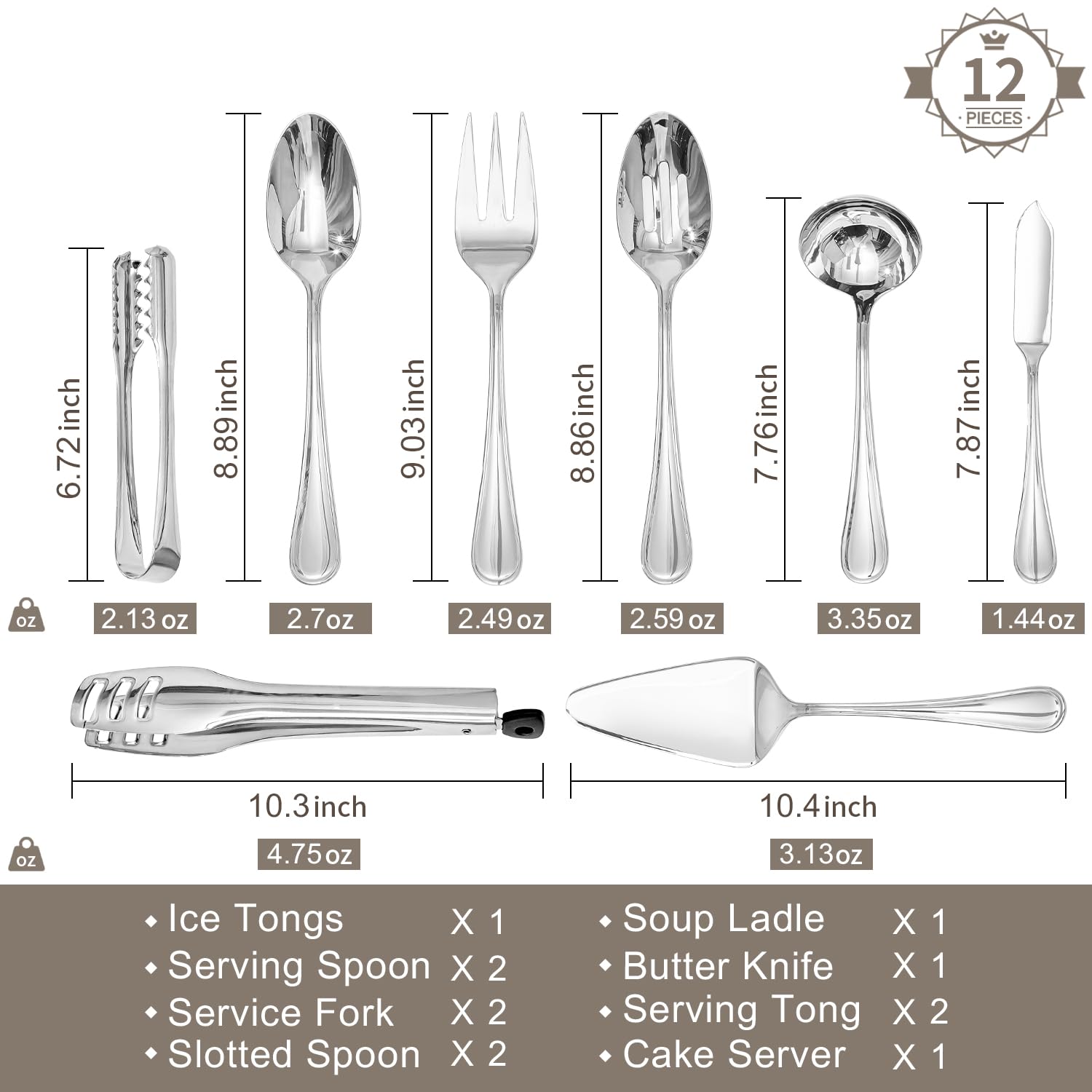 KINGSTONE teardrop serving spoon with balanced handle for easy serving