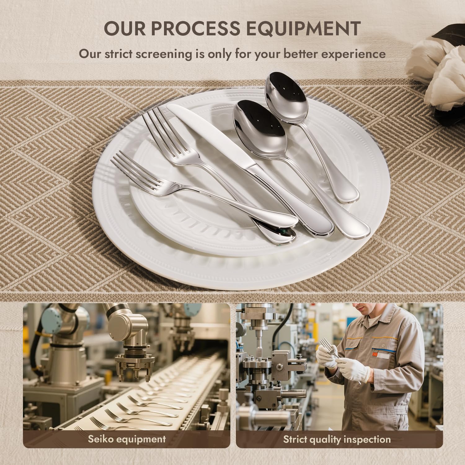 Kingstone teardrop dinner spoons offering substantial feel and smooth dining