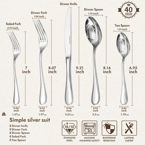 Kingstone teardrop silverware salad forks showcasing elegant size and grip