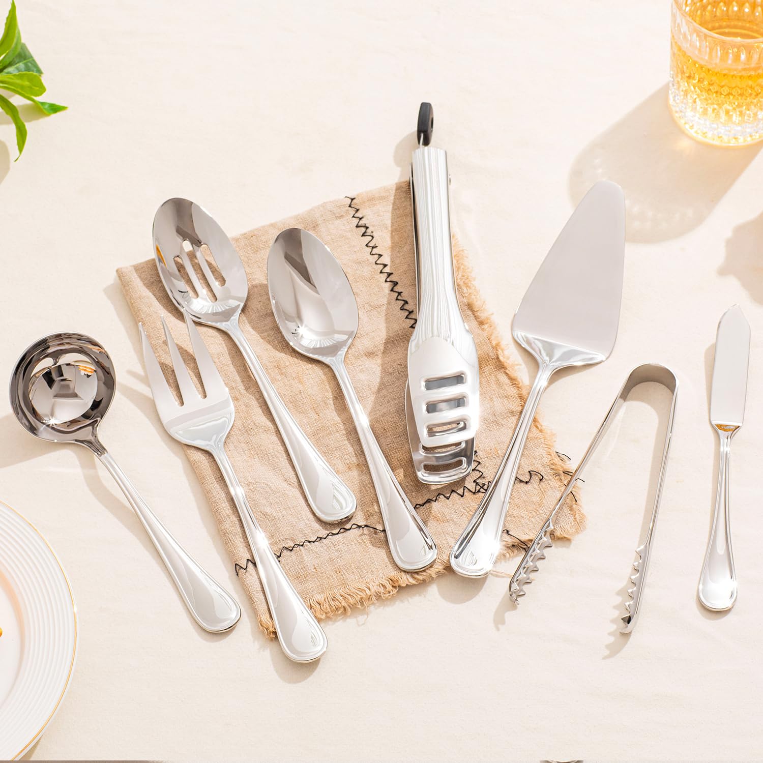 KINGSTONE teardrop slotted spoon ideal for sauces and gravies