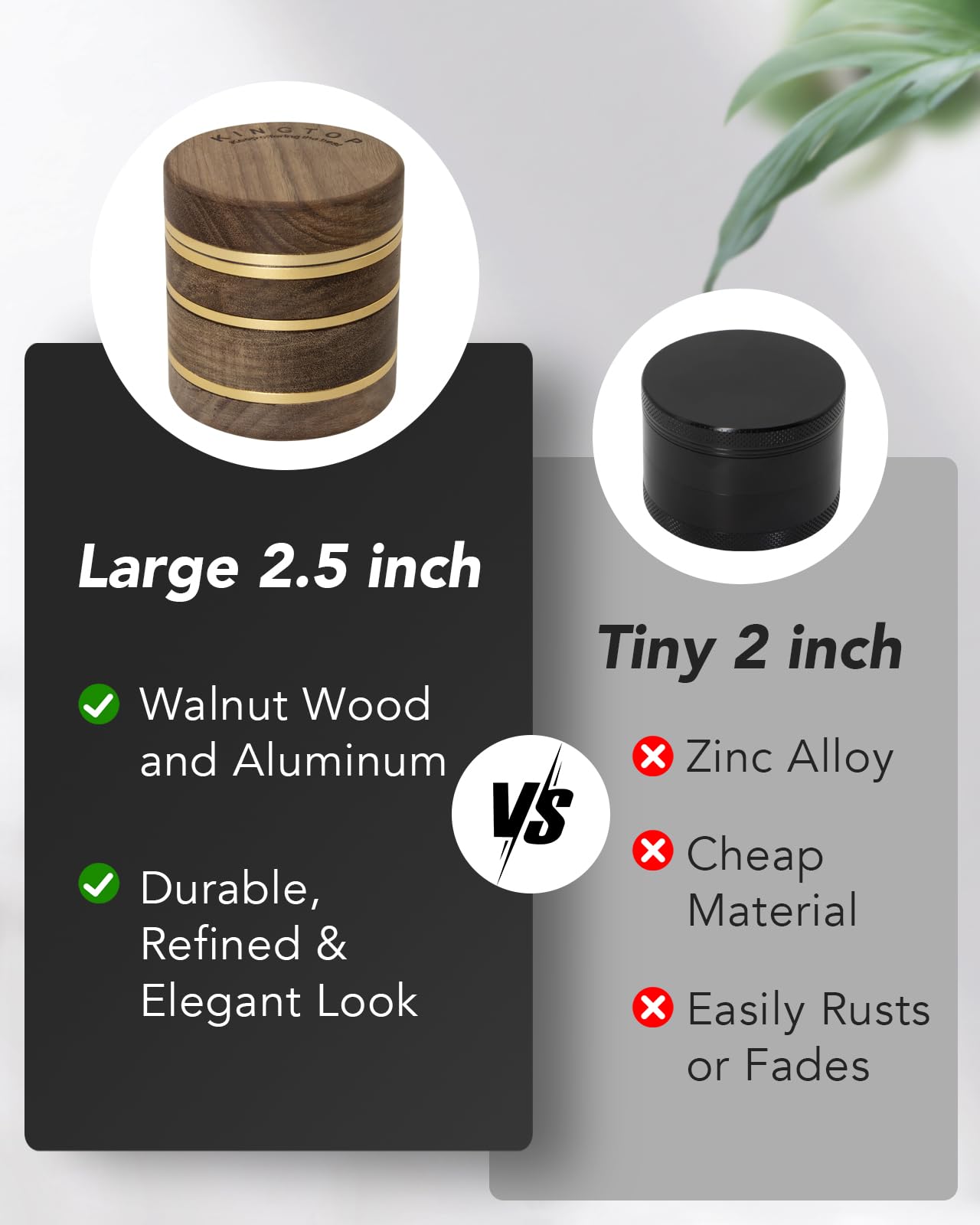 Compact kitchen tool for everyday spice prep with KINGTOP grinder