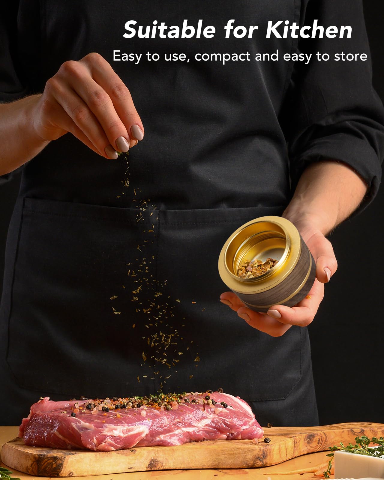 KINGTOP grinder designed for dry spices like chili and peppercorns