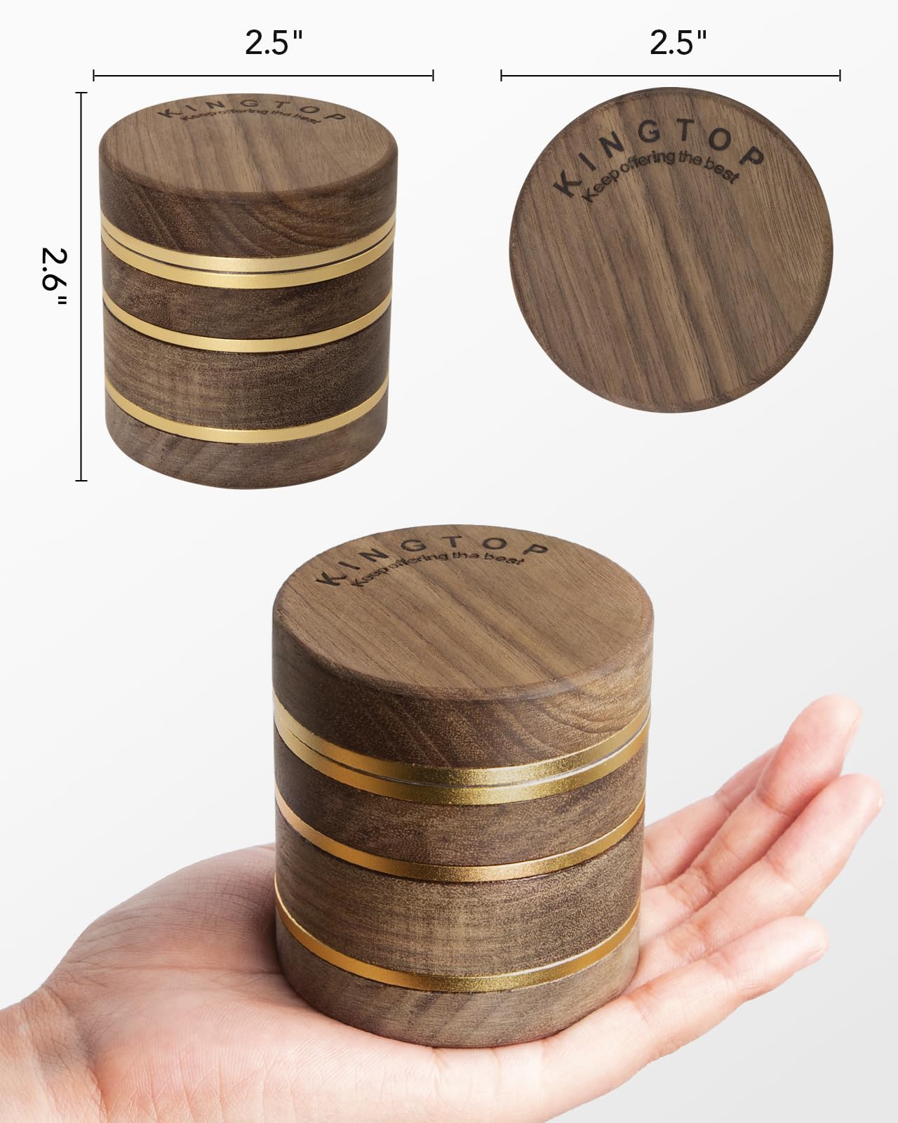 Magnetic lid facilitates quick filling and cleanup on the KINGTOP grinder