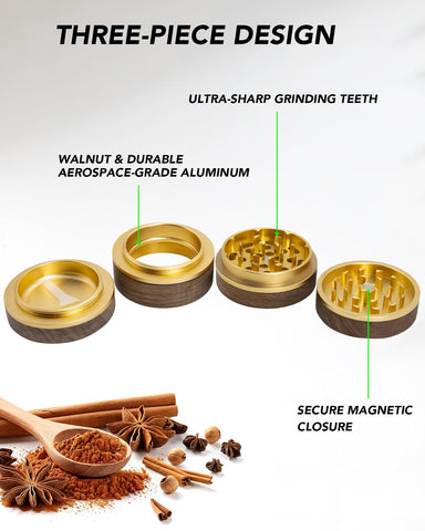Easy-fill feature shown on KINGTOP spice grinder