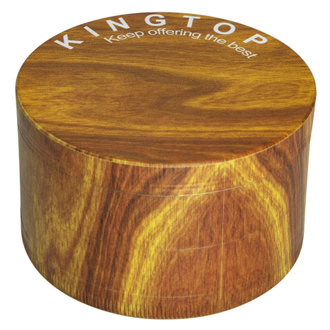 KINGTOP grinder large 3in wood-grain brown, sturdy design for spices