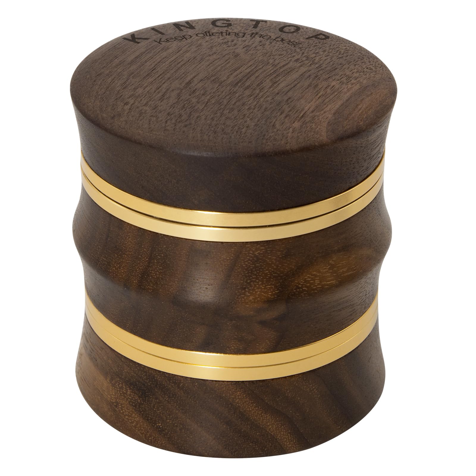 KINGTOP grinder with walnut wood body for durable spice grinding