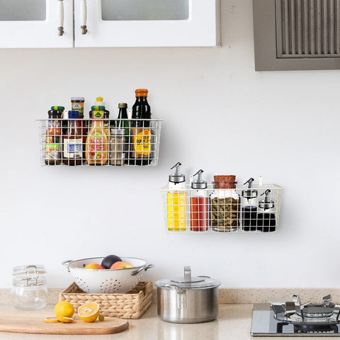 KINLINK bathroom storage basket on wall keeps toiletries organized and within reach.