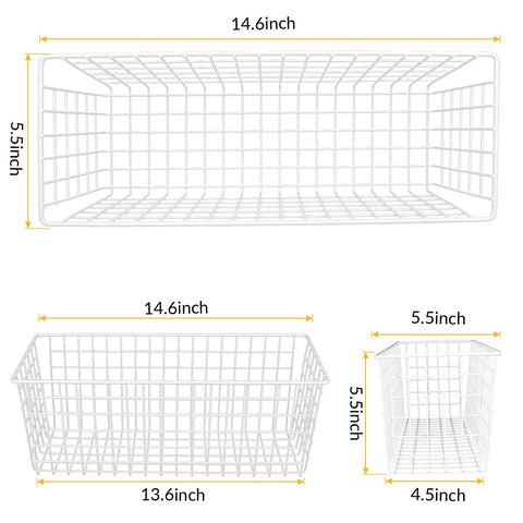 KINLINK extra-large hanging basket front view highlights open design for quick item spotting.